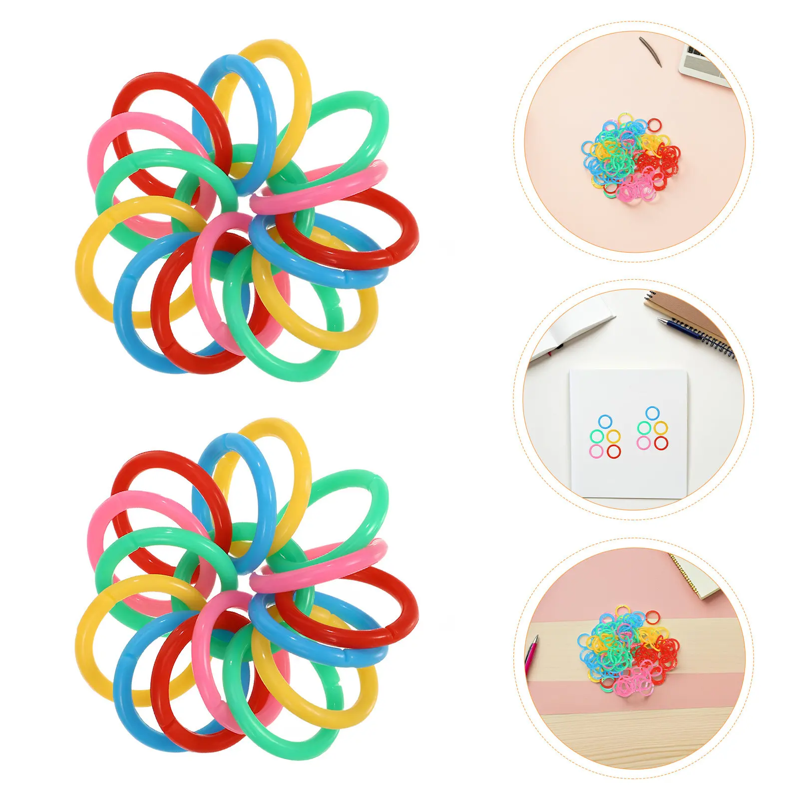 300Pcs 1 Inch Plastic Colorful Loose Leaf Binder Rings Efficient Page for Students Professionals Index Card Flashcard
300Pcs 1 Inch Plastic Colorful Loose Leaf Binder Rings Efficient Page for Students Professionals Index Card Flashcard