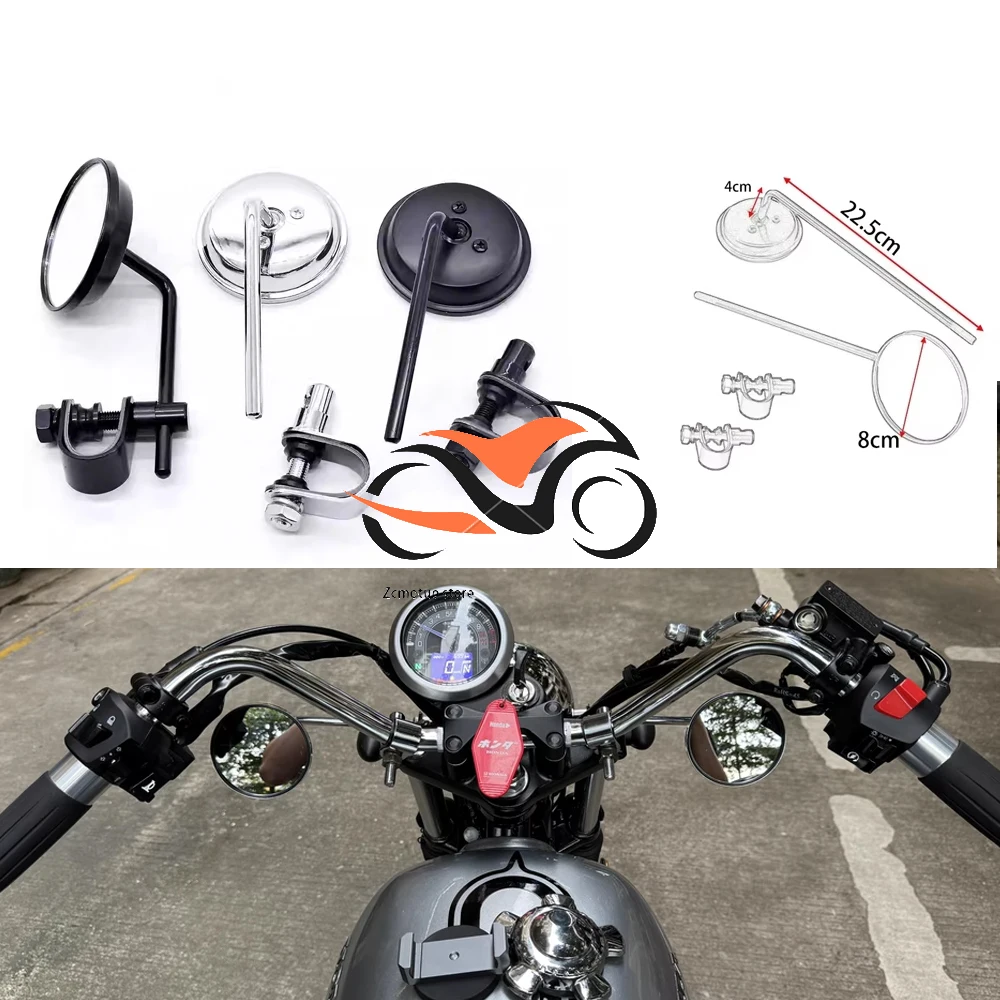 Motorcycle Clamp-On Side Mirror RearView Side Mirror Round Handlebar Clip-On Rearview Mirror For Universal cruisers, sport bike
Motorcycle Clamp-On Side Mirror RearView Side Mirror Round Handlebar Clip-On Rearview Mirror For Universal cruisers, sport bike