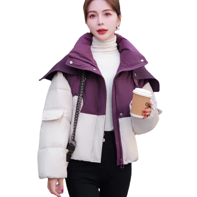 2024 New Winter Women Down Coat Splicing Short Thickened 90% White Duck Down Coat High End Fashion Women Student Loose Coat
2024 New Winter Women Down Coat Splicing Short Thickened 90% White Duck Down Coat High End Fashion Women Student Loose Coat