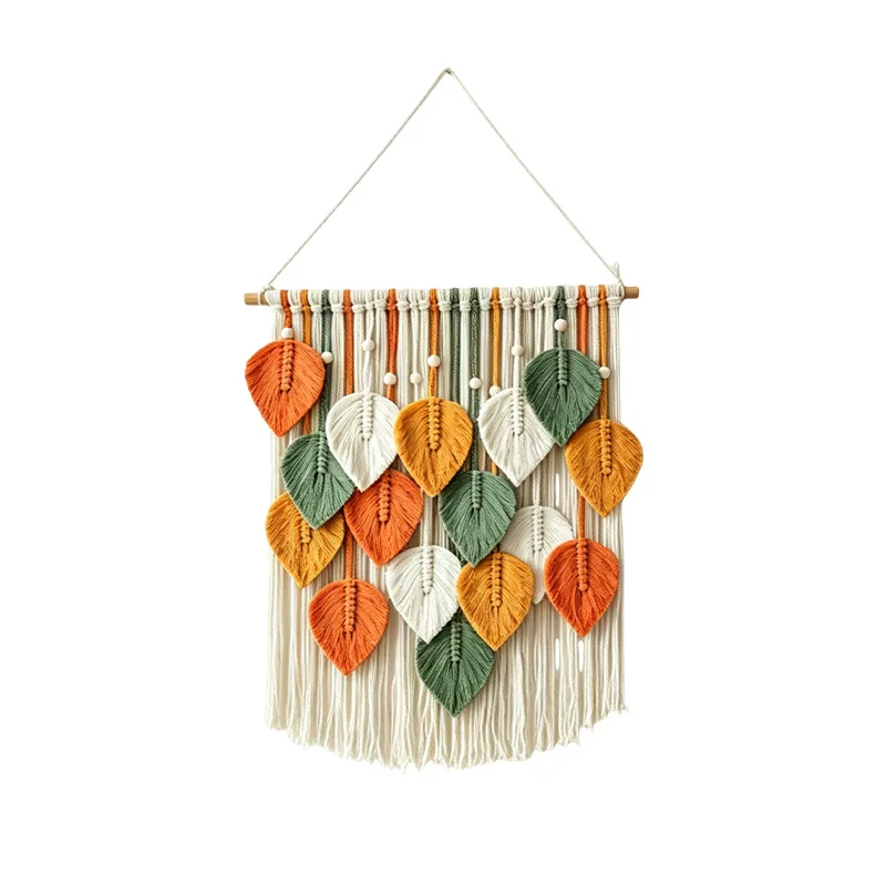 LH Color Leaf Woven Tapestry Handmade Cotton Rope Wall Decoration Home Wall Decoration
LH Color Leaf Woven Tapestry Handmade Cotton Rope Wall Decoration Home Wall Decoration