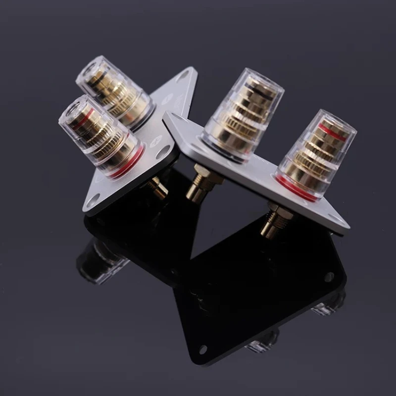 2-position square solid brass binding post speaker terminal block, speaker wire terminal board, diy speaker box accessories
2-position square solid brass binding post speaker terminal block, speaker wire terminal board, diy speaker box accessories
