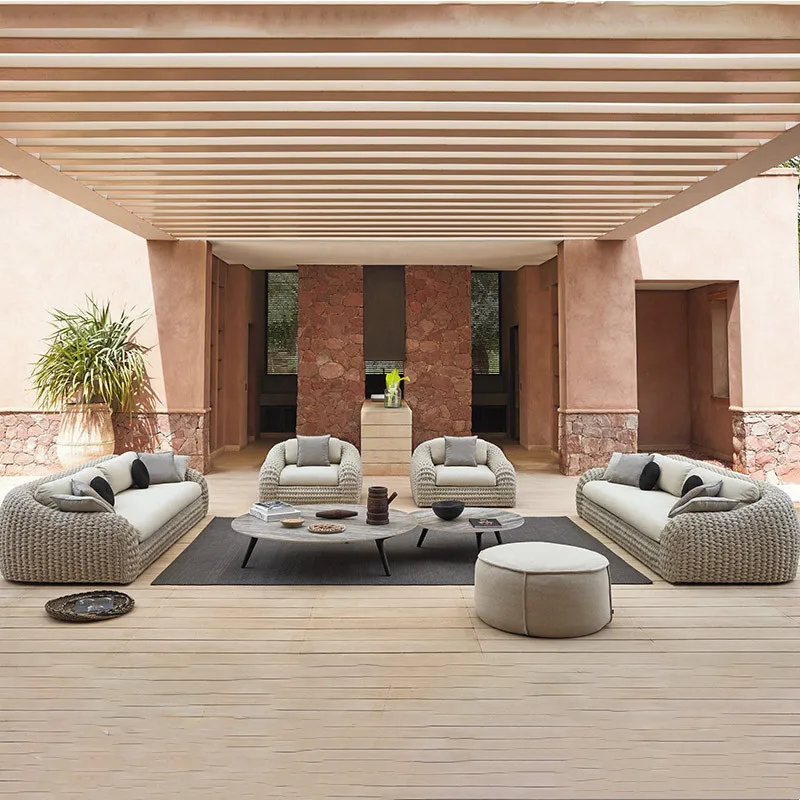 Outdoor rattan sofa luxury courtyard hotel living room outdoor B&B villa leisure outdoor rattan chair coffee table combination
Outdoor rattan sofa luxury courtyard hotel living room outdoor B&B villa leisure outdoor rattan chair coffee table combination
