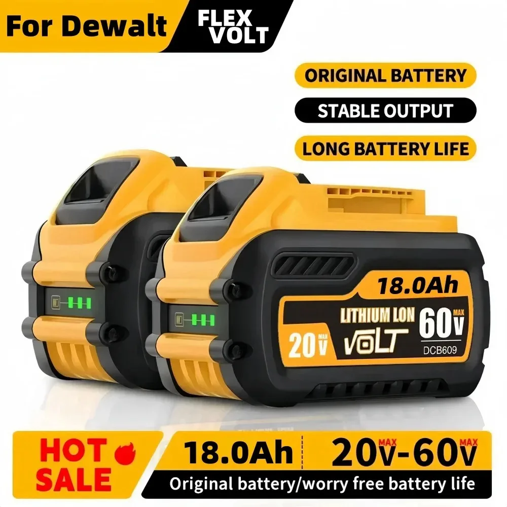 Original 20/60V Battery For Dewalt DCB200 Battery DCB606 DCB609 DCB205 DCB206 DCB209 DCB182 60V 18000mAh MAX Power Tool Battery
Original 20/60V Battery For Dewalt DCB200 Battery DCB606 DCB609 DCB205 DCB206 DCB209 DCB182 60V 18000mAh MAX Power Tool Battery