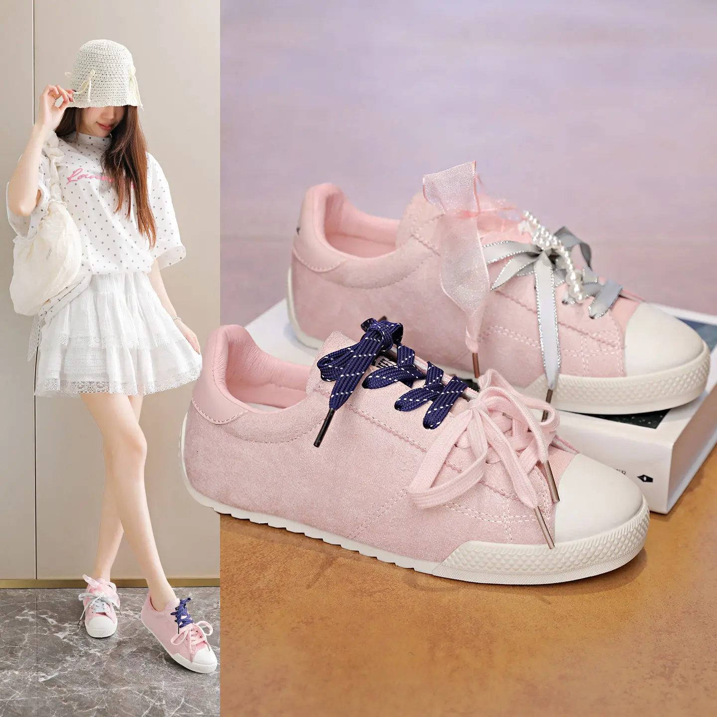 2026 Women's Spring White Shoes New Korean Female Students Thick soled Height Increasing Sports Board Shoes Casual Shoes
2026 Women's Spring White Shoes New Korean Female Students Thick soled Height Increasing Sports Board Shoes Casual Shoes