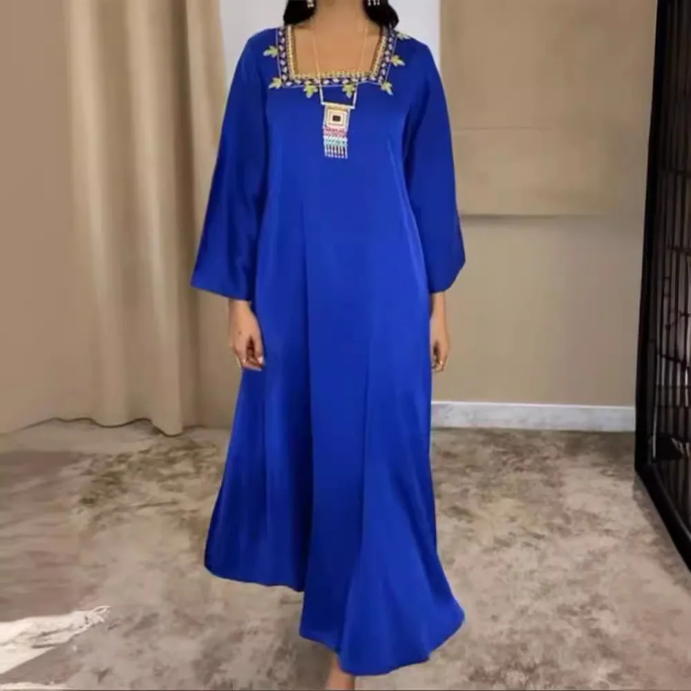 Muslim Women's Square Neck Gold Wire Inlaid Diamond Robe Jalibaya Dress Long Dress Robe Abaya Ramadan Dubai Luxury Islam Elegant
Muslim Women's Square Neck Gold Wire Inlaid Diamond Robe Jalibaya Dress Long Dress Robe Abaya Ramadan Dubai Luxury Islam Elegant