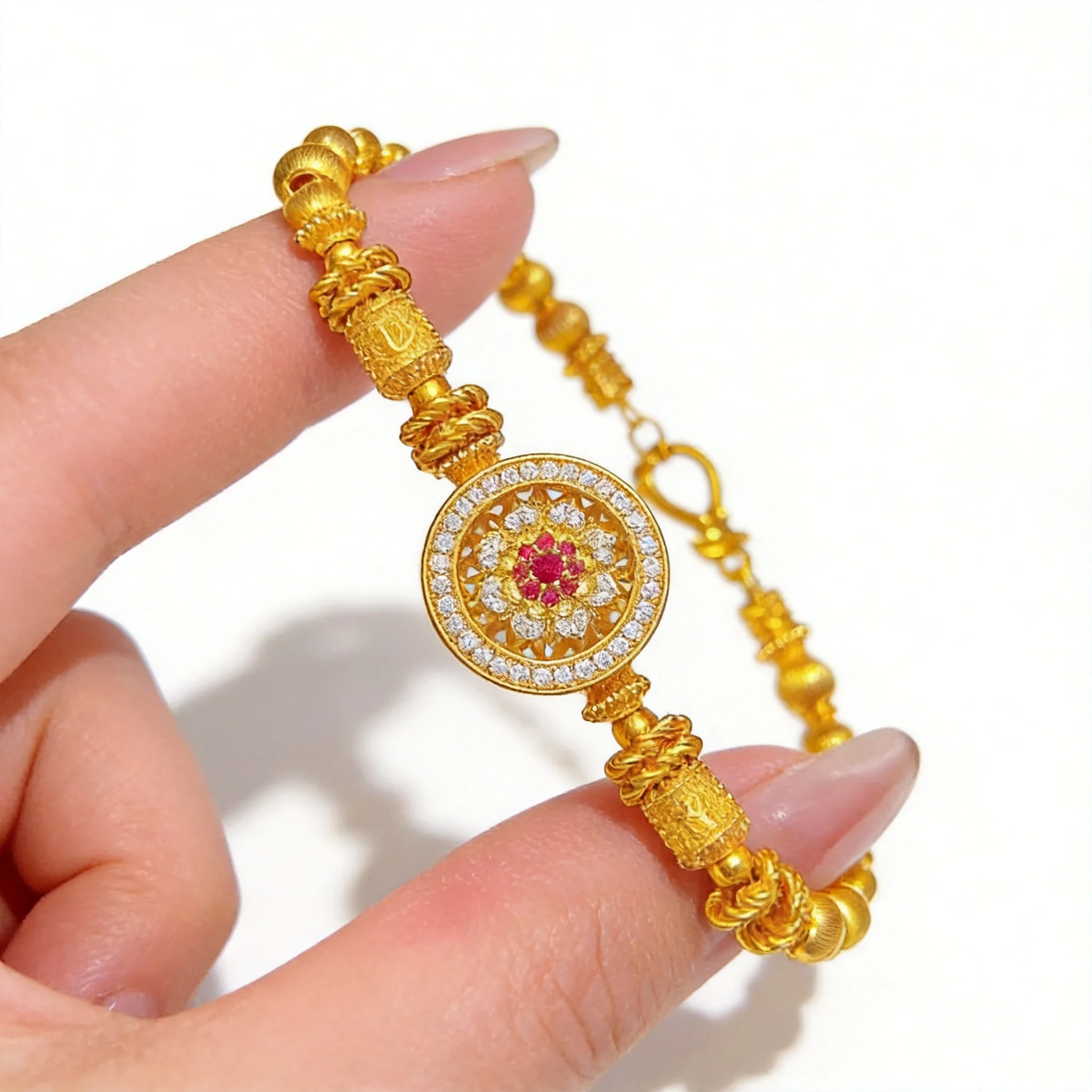 Chinese Style Vintage Ancient Gold Plated Feng Shui Rotatable Lotus Compass Bracelet For Women Lucky Blessing Wealth Attracting
Chinese Style Vintage Ancient Gold Plated Feng Shui Rotatable Lotus Compass Bracelet For Women Lucky Blessing Wealth Attracting