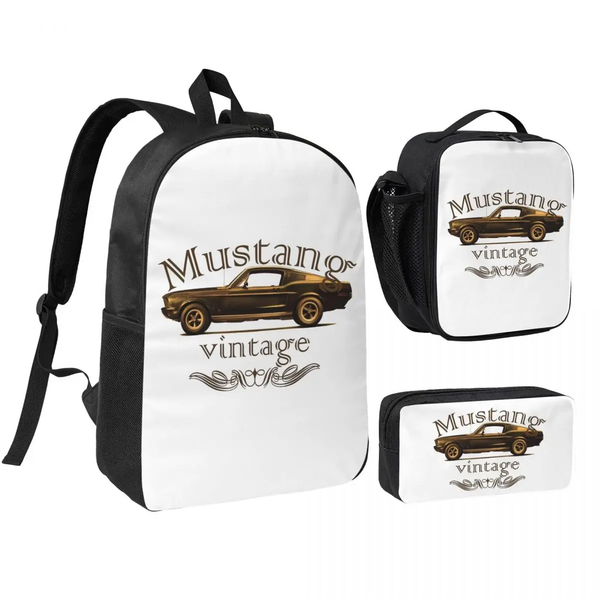 Mustang Vintage Classic Logo GT Backpack Boys Girls BookBag School Bag Shoulder Bags 3ps Insulated Lunch Bag Pencil Case
Mustang Vintage Classic Logo GT Backpack Boys Girls BookBag School Bag Shoulder Bags 3ps Insulated Lunch Bag Pencil Case