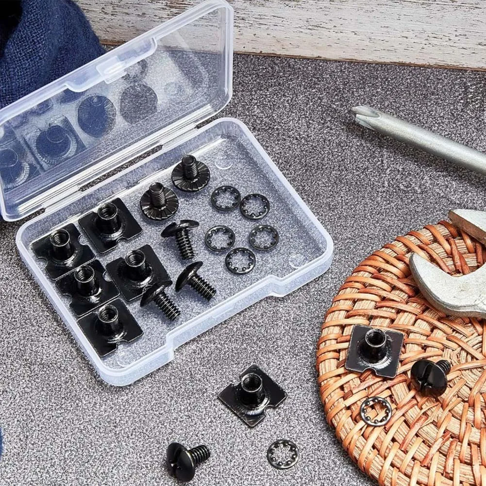 Repair Kit Color Black Backplate Screws Anti-loosening Design Storage Box Included Compatible With Common Tools
Repair Kit Color Black Backplate Screws Anti-loosening Design Storage Box Included Compatible With Common Tools