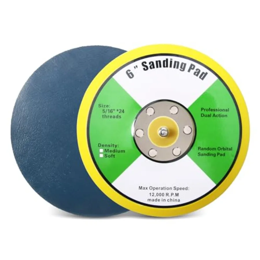 1Pcs 6in Vinyl Faced PSA Backing Pad, 6" PSA Backing Plate 5/16" 24 Thread for Air Orbital Sander and Pneumatic Polisher
1Pcs 6in Vinyl Faced PSA Backing Pad, 6" PSA Backing Plate 5/16" 24 Thread for Air Orbital Sander and Pneumatic Polisher