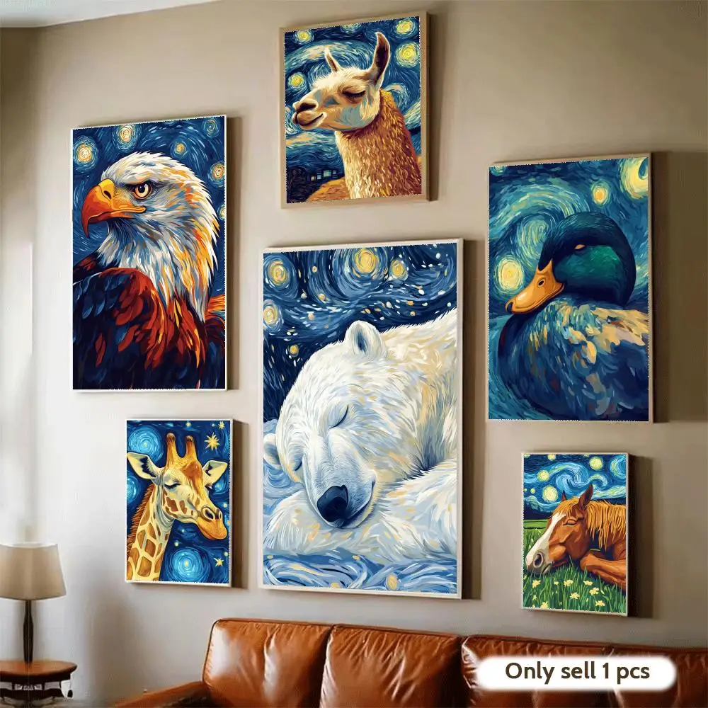 Animal Sleeping Starry Night Poster Waterproof Wall Art Sticker for Home Bar Decoration, Self-Adhesive Room Wall Decor Mural
Animal Sleeping Starry Night Poster Waterproof Wall Art Sticker for Home Bar Decoration, Self-Adhesive Room Wall Decor Mural