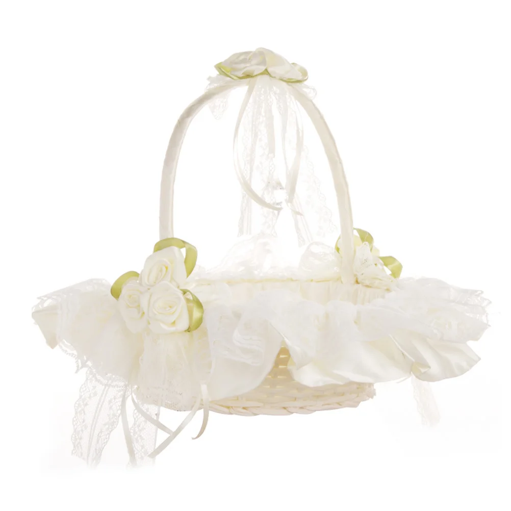 Ivory Wedding Basket Bride Basket 22x25cm Simple Design Rose Petals Holder for Weddings Ceremony Wedding Baskets
Ivory Wedding Basket Bride Basket 22x25cm Simple Design Rose Petals Holder for Weddings Ceremony Wedding Baskets