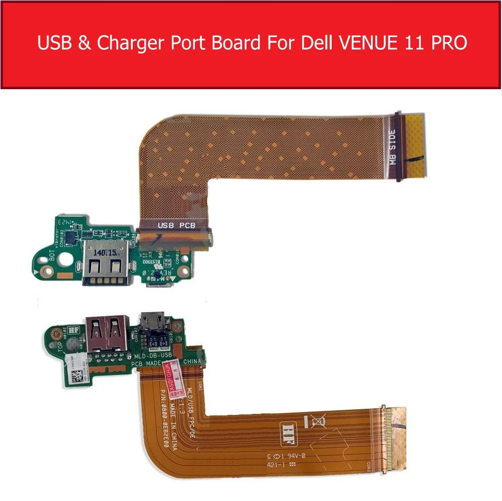 Micro USB Charger & HDMI Port IO Board FOR Dell VENUE 11 PRO T06G 5130 USB Port PCB Board With MLD-DB-USB W CABLE Replacement
Micro USB Charger & HDMI Port IO Board FOR Dell VENUE 11 PRO T06G 5130 USB Port PCB Board With MLD-DB-USB W CABLE Replacement