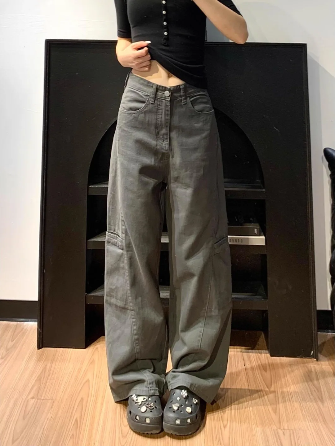 Deep ey Waed Wide Leg Workwear Pants Men's Cleanfit Bootcut Jeans Long Trousers Straight Cut Faion Autumn Season
Deep ey Waed Wide Leg Workwear Pants Men's Cleanfit Bootcut Jeans Long Trousers Straight Cut Faion Autumn Season
