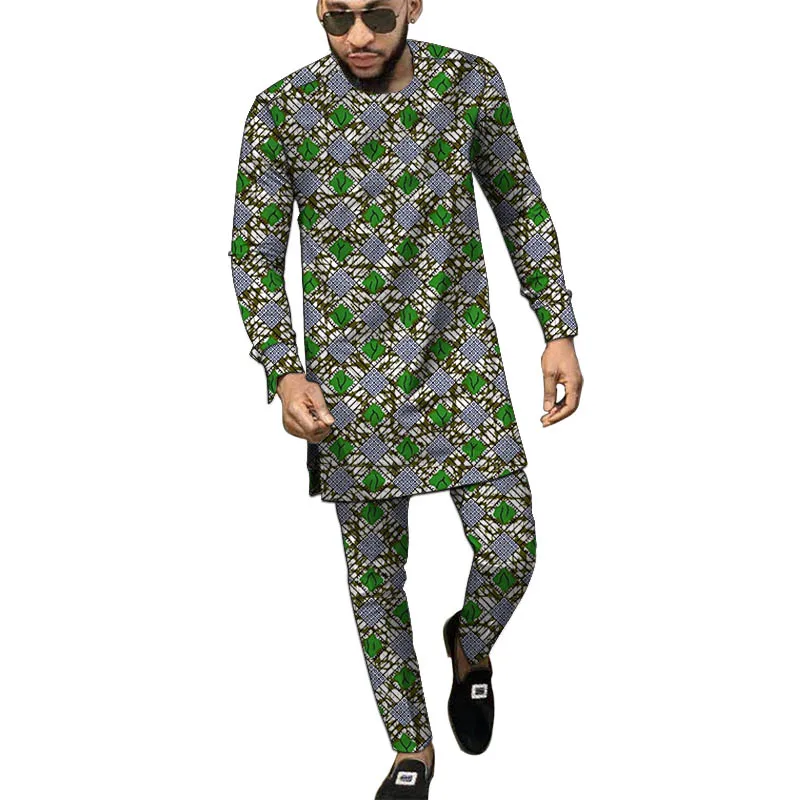 Африканская одежда, мужской комплект, топы с длинными рукавами и брюки, нигерийская модная мужская одежда с восковым принтом для свадебной вечеринки
Африканская одежда, мужской комплект, топы с длинными рукавами и брюки, нигерийская модная мужская одежда с восковым принтом для свадебной вечеринки
