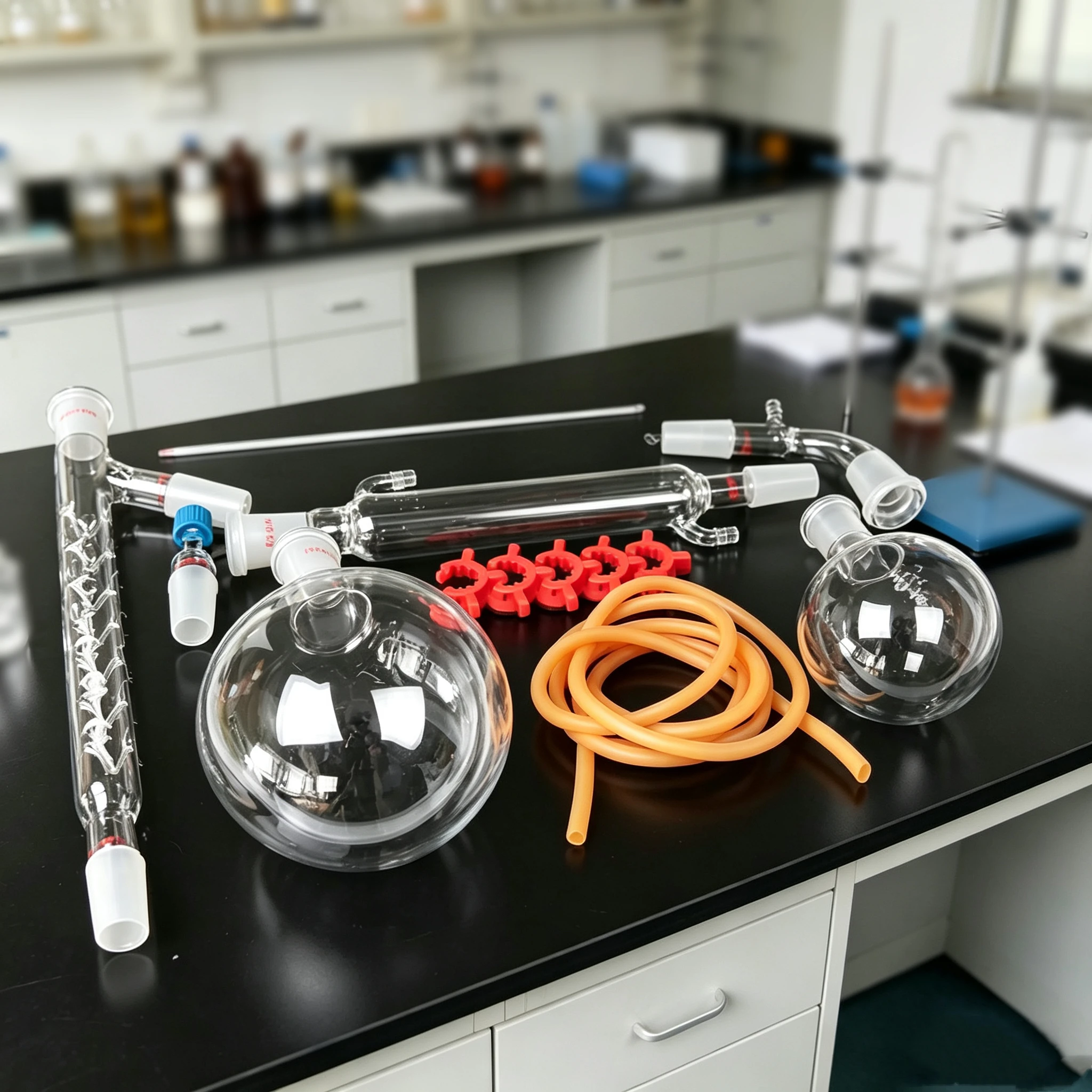 13 Piece/Set Joint 24/40,500/1000ml Round-bottom Flask, Glass Still, Lab Distillation Equipment Chemistry Glassware Kit
13 Piece/Set Joint 24/40,500/1000ml Round-bottom Flask, Glass Still, Lab Distillation Equipment Chemistry Glassware Kit