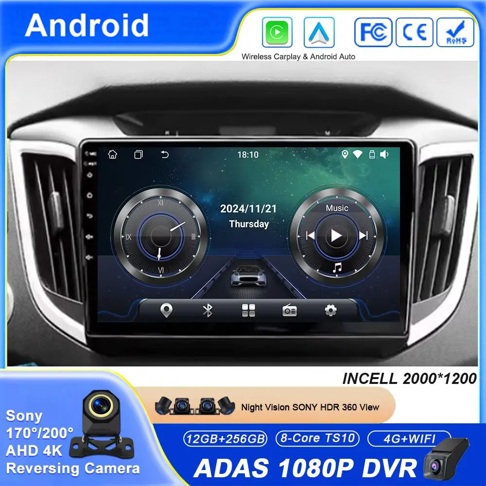 Android Multimedia For Hyundai Creta IX25 2015 - 2019 Auto Radio Carplay Screen Stereo Head Unit High-performance No 2din DVD
Android Multimedia For Hyundai Creta IX25 2015 - 2019 Auto Radio Carplay Screen Stereo Head Unit High-performance No 2din DVD