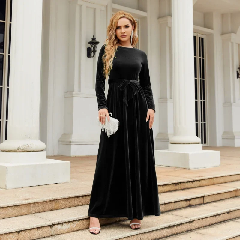 2025 New Muslim Abayat Dress Elegant Personality Celebrity Style Long Women's Dress Golden Velvet Solid Color Premium Sexy Dress
2025 New Muslim Abayat Dress Elegant Personality Celebrity Style Long Women's Dress Golden Velvet Solid Color Premium Sexy Dress