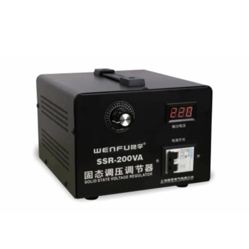 20KW 220V Single Phase Solid State Voltage Regulator Electronic Silicon Controlled Voltage Regulator 200A SSR-200A
20KW 220V Single Phase Solid State Voltage Regulator Electronic Silicon Controlled Voltage Regulator 200A SSR-200A