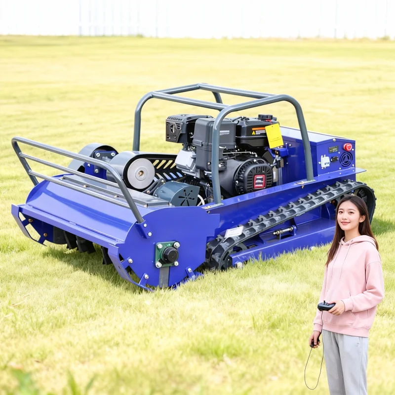 Customized Rubber Tracks Remote Control Flail Lawn Mower - CE EPA Certified All Terrain Robot for Agriculture Grass Cutting
Customized Rubber Tracks Remote Control Flail Lawn Mower - CE EPA Certified All Terrain Robot for Agriculture Grass Cutting