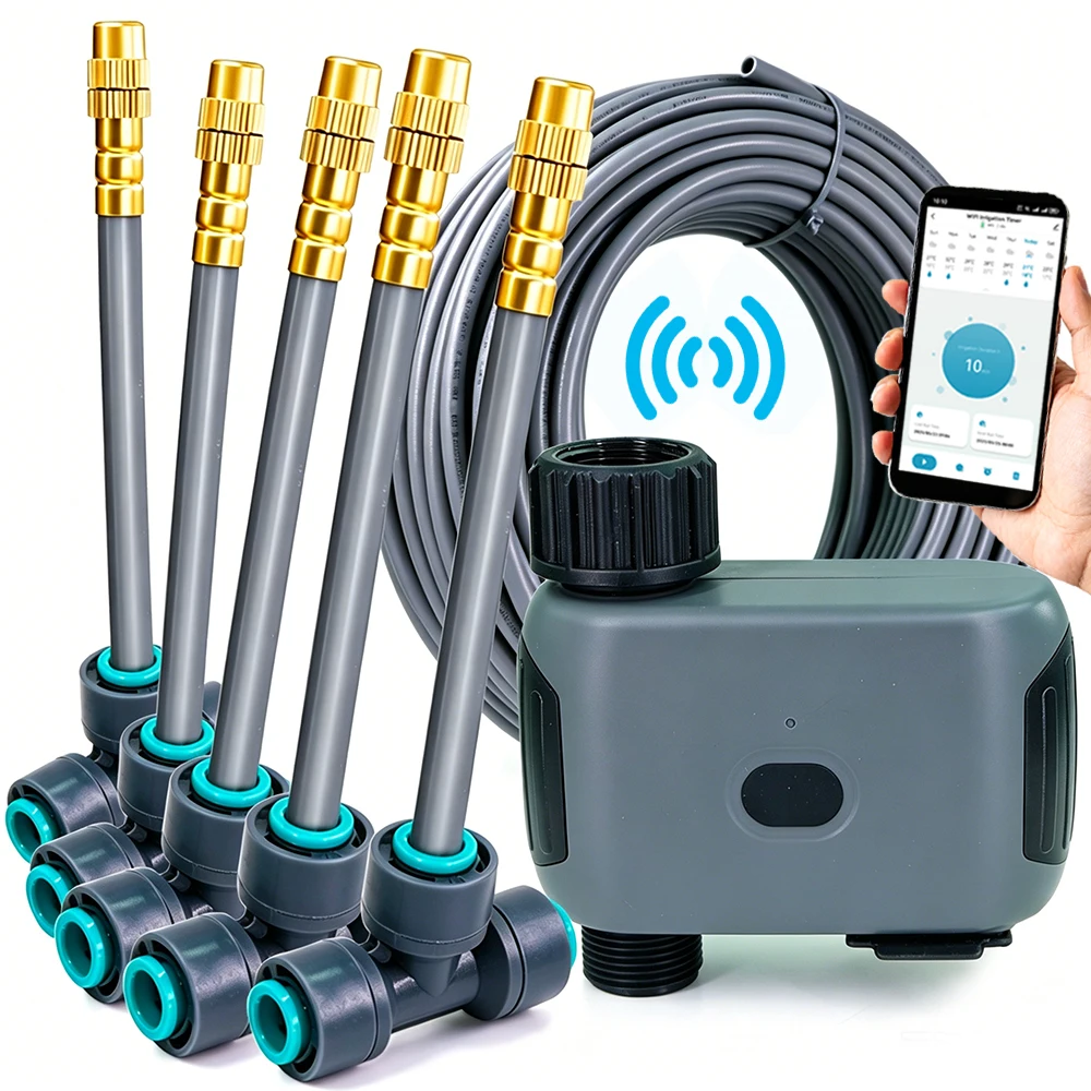 Garden Wifi Timer 20cm Flexible Nozzle Atomizing Irrigation System for Tuya/Smart Life APP Remote Control Mist Watering Plants
Garden Wifi Timer 20cm Flexible Nozzle Atomizing Irrigation System for Tuya/Smart Life APP Remote Control Mist Watering Plants