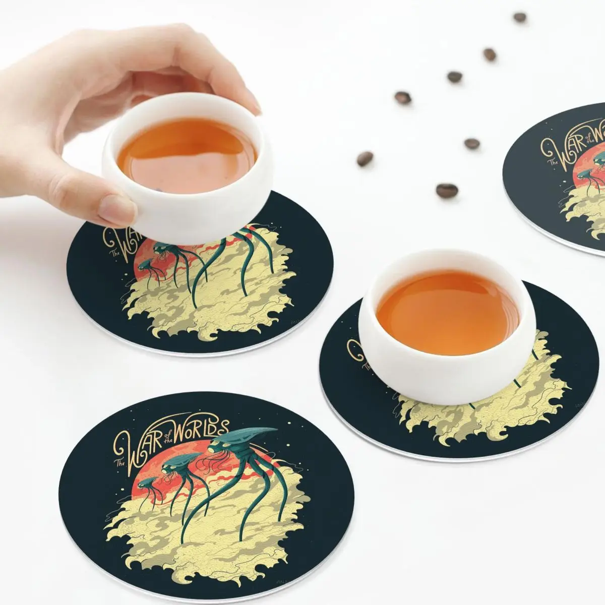 War Of The Worlds Coasters Kitchen Placemats Non-slip Insulation Cup Coffee Mats For Decor Home Tableware Pads Set of 4
War Of The Worlds Coasters Kitchen Placemats Non-slip Insulation Cup Coffee Mats For Decor Home Tableware Pads Set of 4