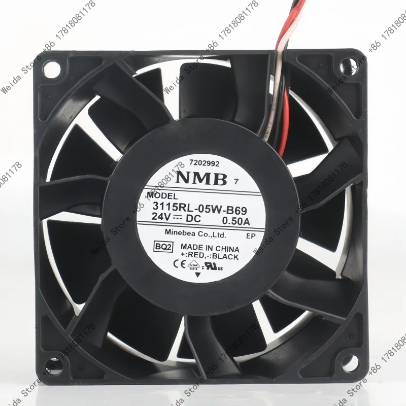 New NMB 3115RL-05W-B69 5V 12V 48V DC24V 0.50A 8CM chassis frequency converter Three wire Variable Frequency Fan
New NMB 3115RL-05W-B69 5V 12V 48V DC24V 0.50A 8CM chassis frequency converter Three wire Variable Frequency Fan