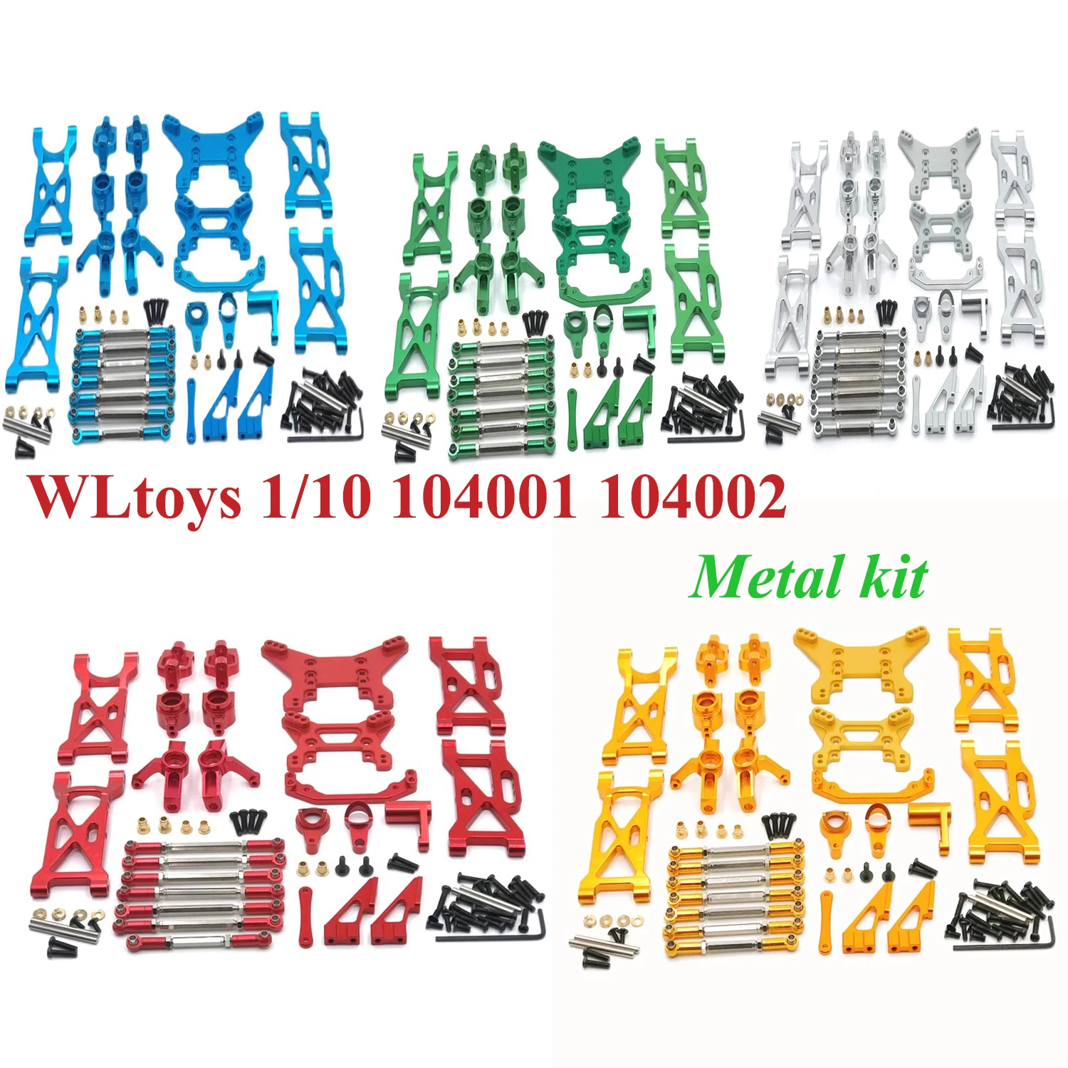 WLtoys 1/10 104001 104002 RC Car Metal Kit Steering Gear Link Swing Arm Steering Cup Rear Cup C-seat Tail Steering Assembly
WLtoys 1/10 104001 104002 RC Car Metal Kit Steering Gear Link Swing Arm Steering Cup Rear Cup C-seat Tail Steering Assembly