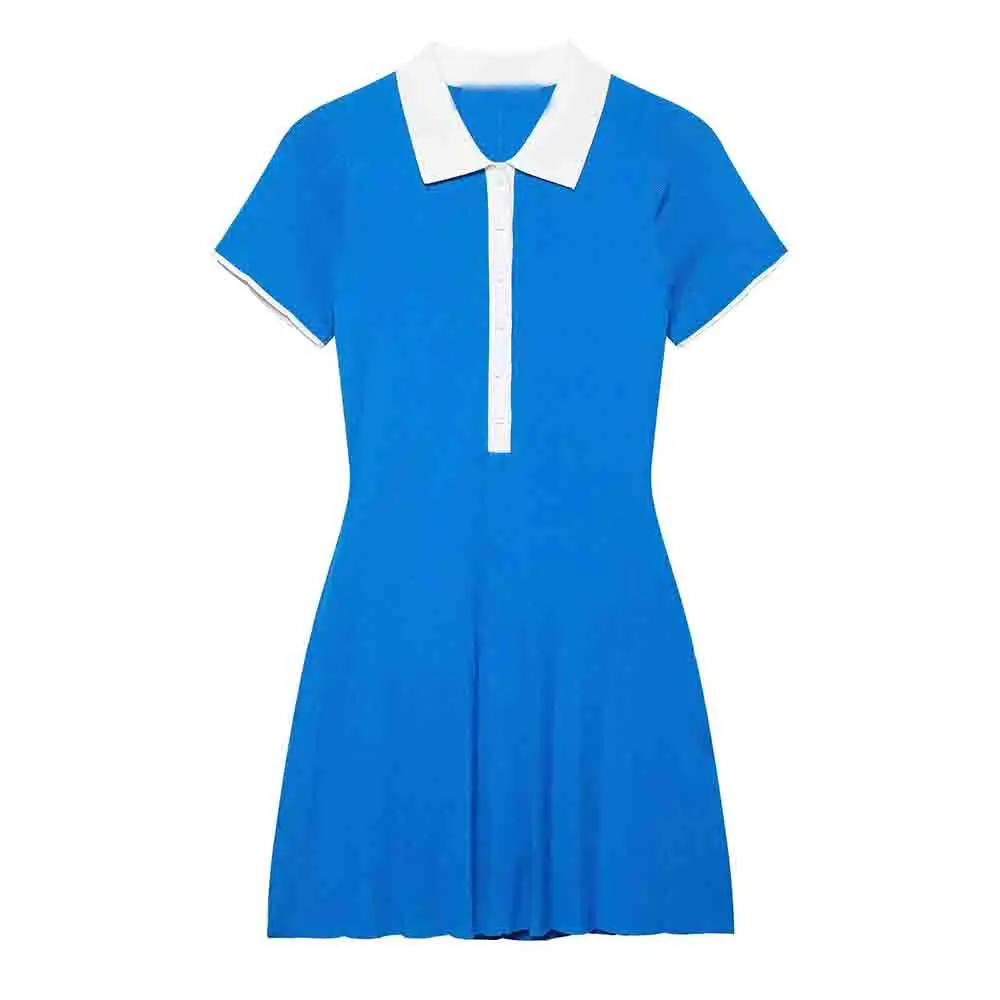 Women's new fashion slim knitted shirt style pleated mini dress retro short sleeved button up women's dress
Women's new fashion slim knitted shirt style pleated mini dress retro short sleeved button up women's dress