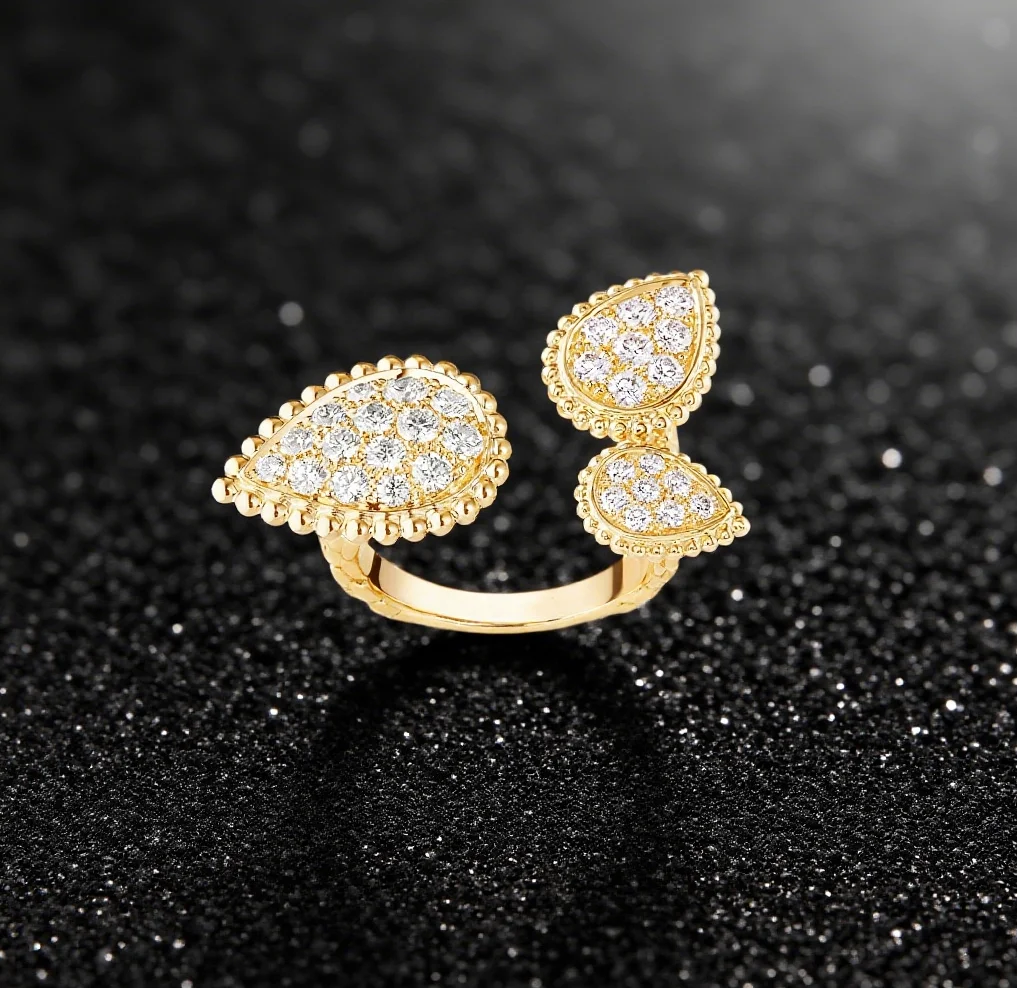 Fashionable and exquisite s925 ring new three leaf open zircon creative unisex party Valentine's Day gift light luxury jewelry
Fashionable and exquisite s925 ring new three leaf open zircon creative unisex party Valentine's Day gift light luxury jewelry