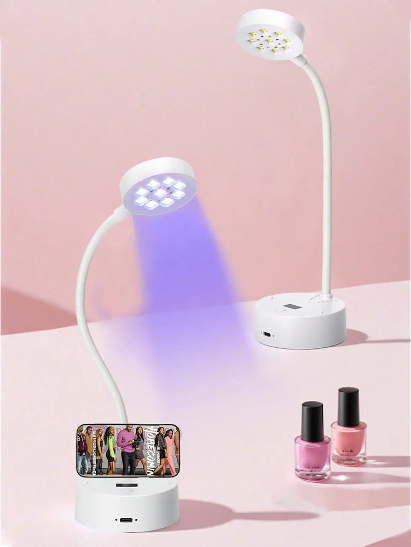 360° Flexible Rechargeable UV LED Nail Lamp, Fast Curing Gel Nail Polish, Portable UV LED Nail Dryer, Suitable For Nail Salon
360° Flexible Rechargeable UV LED Nail Lamp, Fast Curing Gel Nail Polish, Portable UV LED Nail Dryer, Suitable For Nail Salon