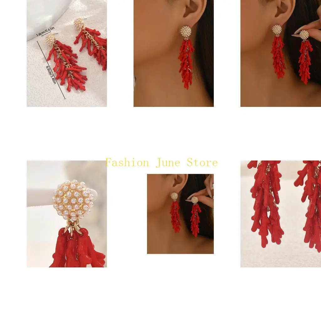 N5KA Fashionable Beach Theme Drop Earrings Pearls Embellishment Resin Alloy Craftsmanship Versatile
N5KA Fashionable Beach Theme Drop Earrings Pearls Embellishment Resin Alloy Craftsmanship Versatile