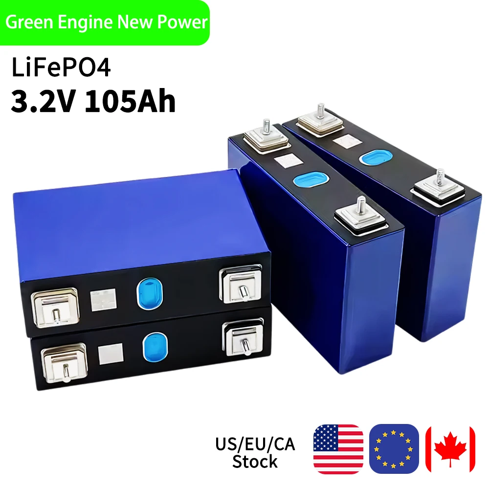 US.EU 4-32pcs Lifepo4 Battery Cell 100Ah 105AH 3.2V Grade A Deep Cycle 12V 24V 48V EV Boats Golf Cart Home Solar Storage System 
US.EU 4-32pcs Lifepo4 Battery Cell 100Ah 105AH 3.2V Grade A Deep Cycle 12V 24V 48V EV Boats Golf Cart Home Solar Storage System