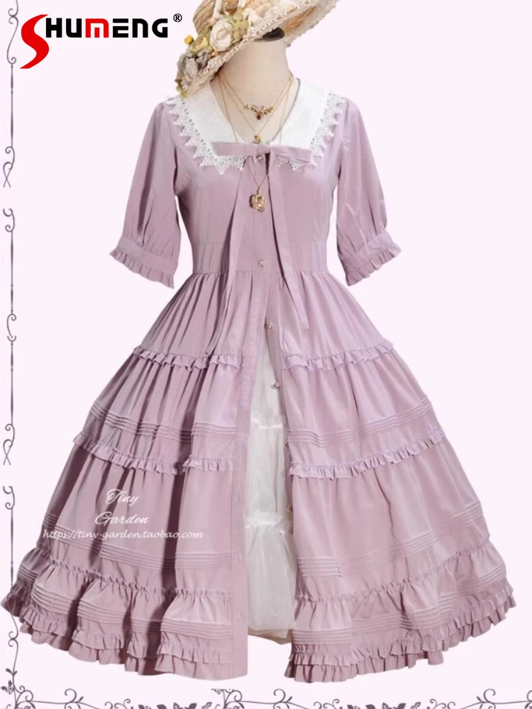 French Elegant Cla Princess Dresses Op Women's High Waist Slimming Elegant Lolita Short Sleeve Long Dress Daily Sweet Dress
French Elegant Cla Princess Dresses Op Women's High Waist Slimming Elegant Lolita Short Sleeve Long Dress Daily Sweet Dress