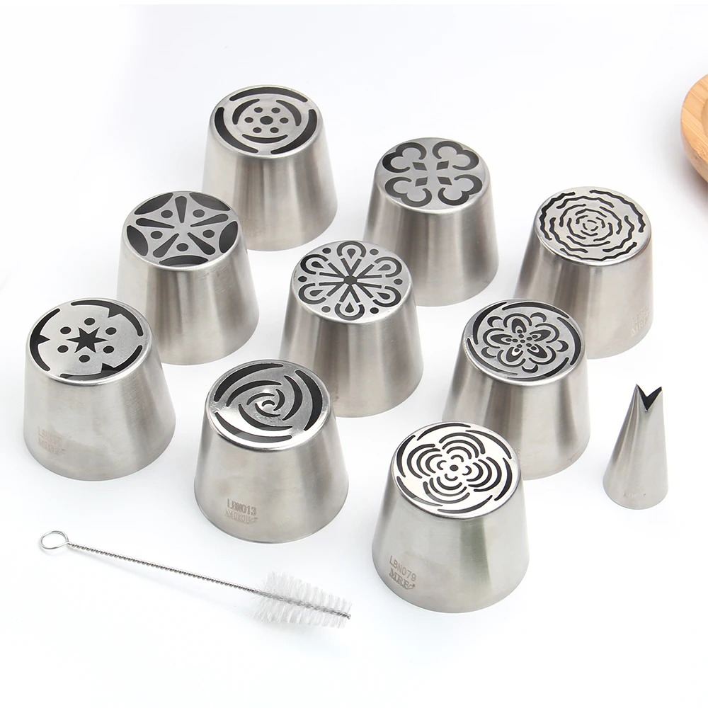 MRF 9Pcs Stainless Steel Extra Large Russian Flower Icing Nozzles Set Pastry Cream Piping Tips for Cupcakes Bouquet HBLBNOSET10
MRF 9Pcs Stainless Steel Extra Large Russian Flower Icing Nozzles Set Pastry Cream Piping Tips for Cupcakes Bouquet HBLBNOSET10