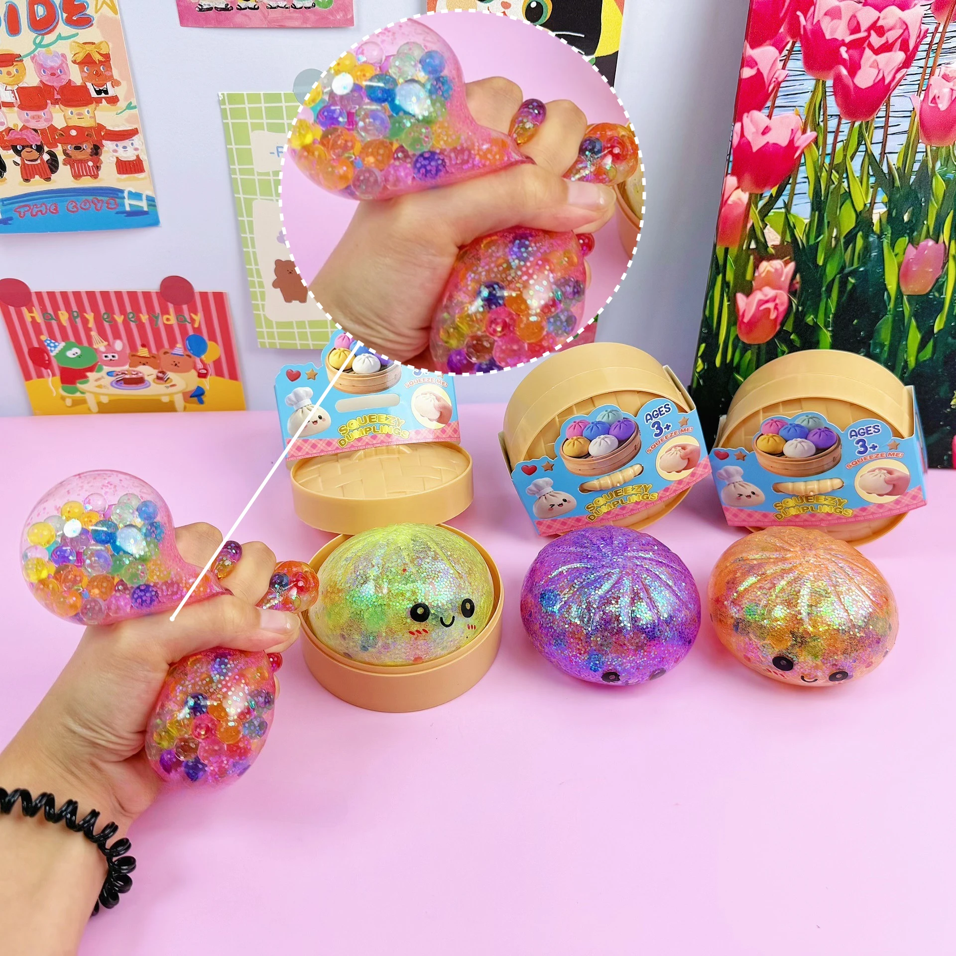 8.5cm Colorful Glitter Beads Squeeze Toy Steamed Stuffed Bun Pinch Blind Box Decompression Toy Adult Stress Relief Appliances
8.5cm Colorful Glitter Beads Squeeze Toy Steamed Stuffed Bun Pinch Blind Box Decompression Toy Adult Stress Relief Appliances