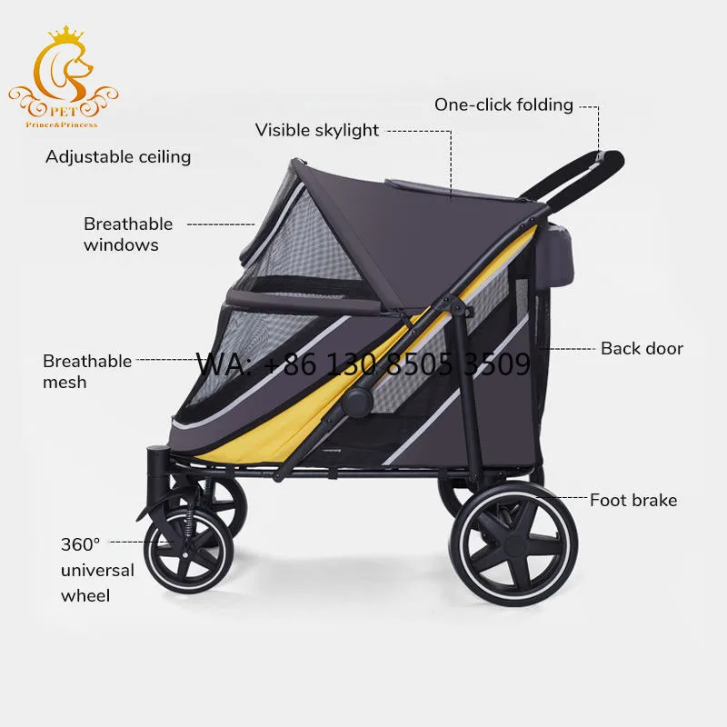 Large Pet Stroller Breathable Mesh Big Dog Stroller Large Space Carrier Bearing Capacity Within 40kg With 4 Wheels
Large Pet Stroller Breathable Mesh Big Dog Stroller Large Space Carrier Bearing Capacity Within 40kg With 4 Wheels