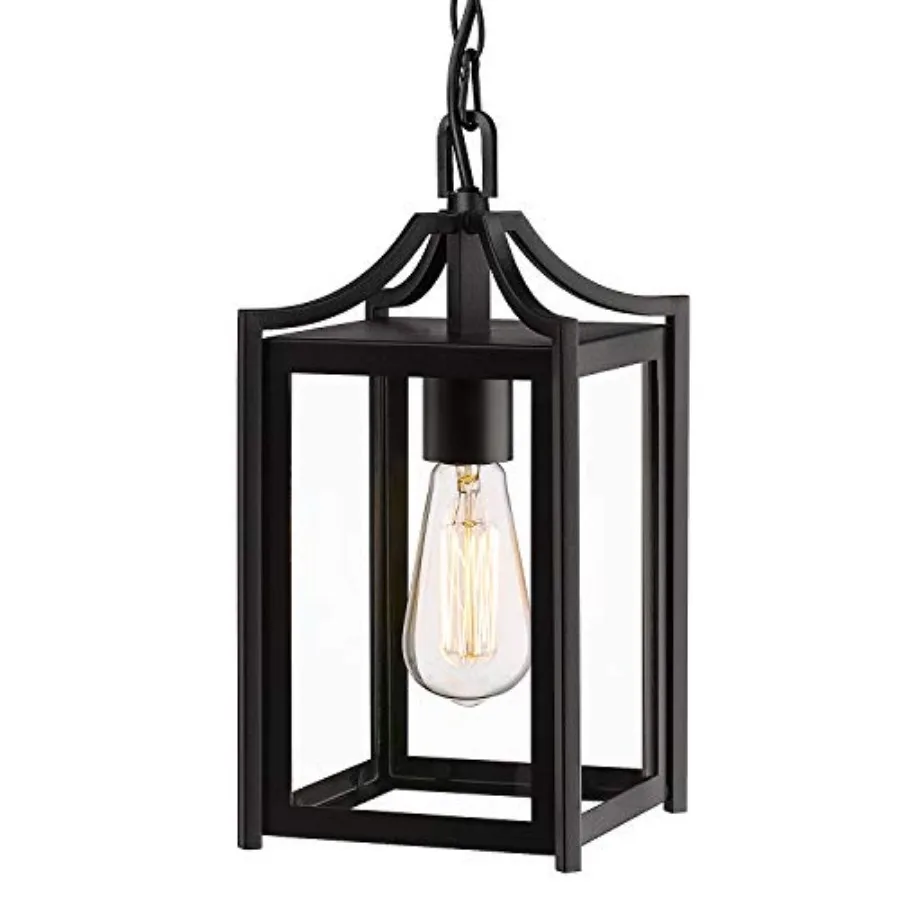 Outdoor Pendant Light 14" Large Modern Hanging Porch Light with Adjustable Chain Black Exterior Outdoor Hanging Lantern with Cl
Outdoor Pendant Light 14" Large Modern Hanging Porch Light with Adjustable Chain Black Exterior Outdoor Hanging Lantern with Cl
