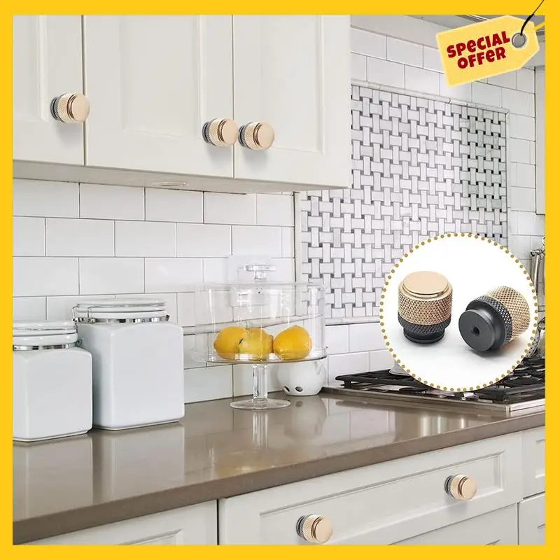 ABCY8 Pcs Knurled Cabinet Knobs Kitchen Drawer Knobs Handles Bathroom Cabinet Door Knobs Decorative Pull Knobs (Gold)
ABCY8 Pcs Knurled Cabinet Knobs Kitchen Drawer Knobs Handles Bathroom Cabinet Door Knobs Decorative Pull Knobs (Gold)