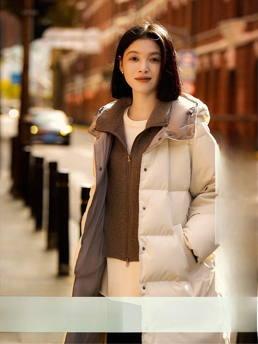 Snow View Goose down Jaet Hooded Mid-Length Puffy 95% Goose down Comfortable Ele Sle Women's Poly Fiber Coat
Snow View Goose down Jaet Hooded Mid-Length Puffy 95% Goose down Comfortable Ele Sle Women's Poly Fiber Coat