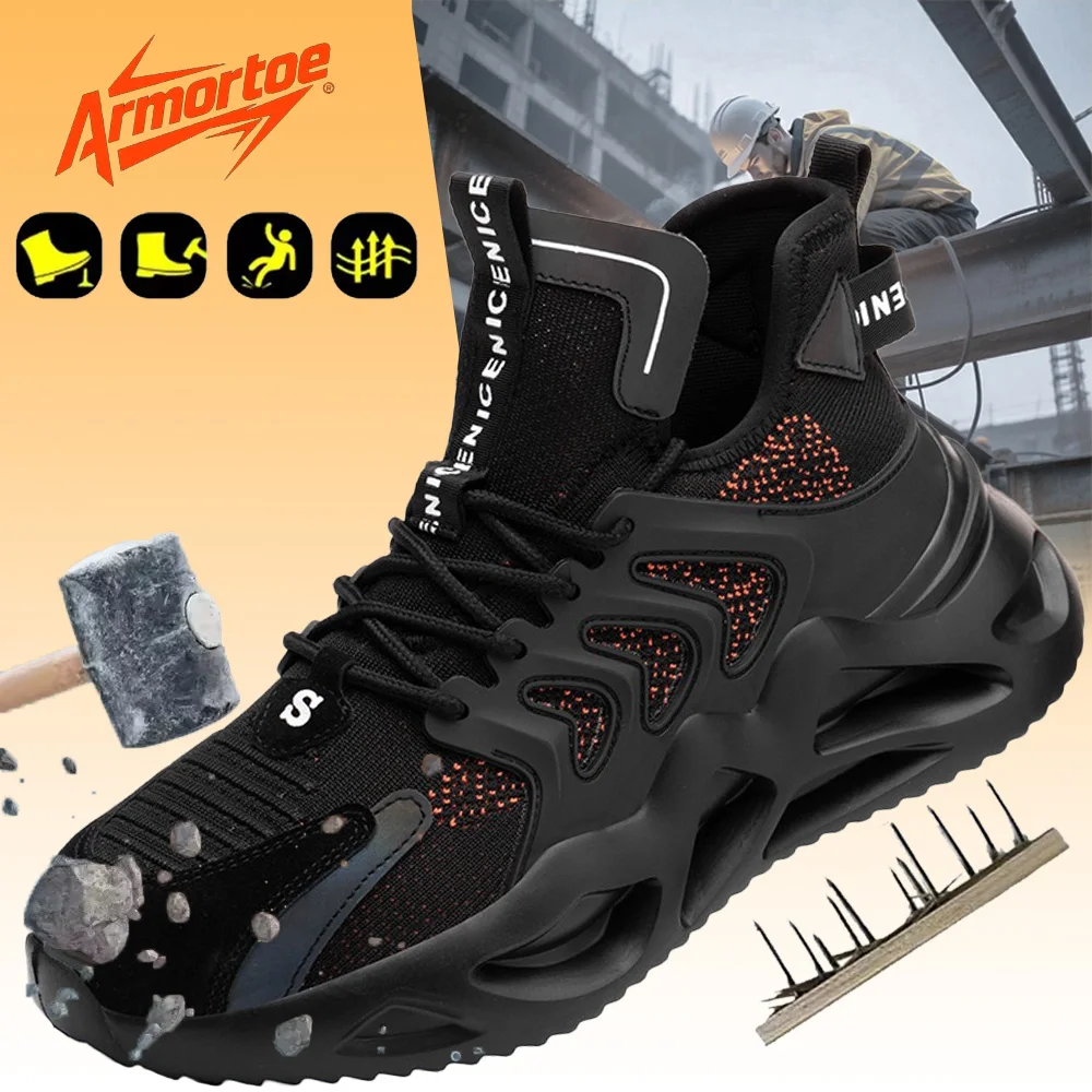 ArmorToe Steel Toe Work Shoes Men Breathable Anti Puncture High Top Safety Shoes For Construction Industrial #Armor2731
ArmorToe Steel Toe Work Shoes Men Breathable Anti Puncture High Top Safety Shoes For Construction Industrial #Armor2731