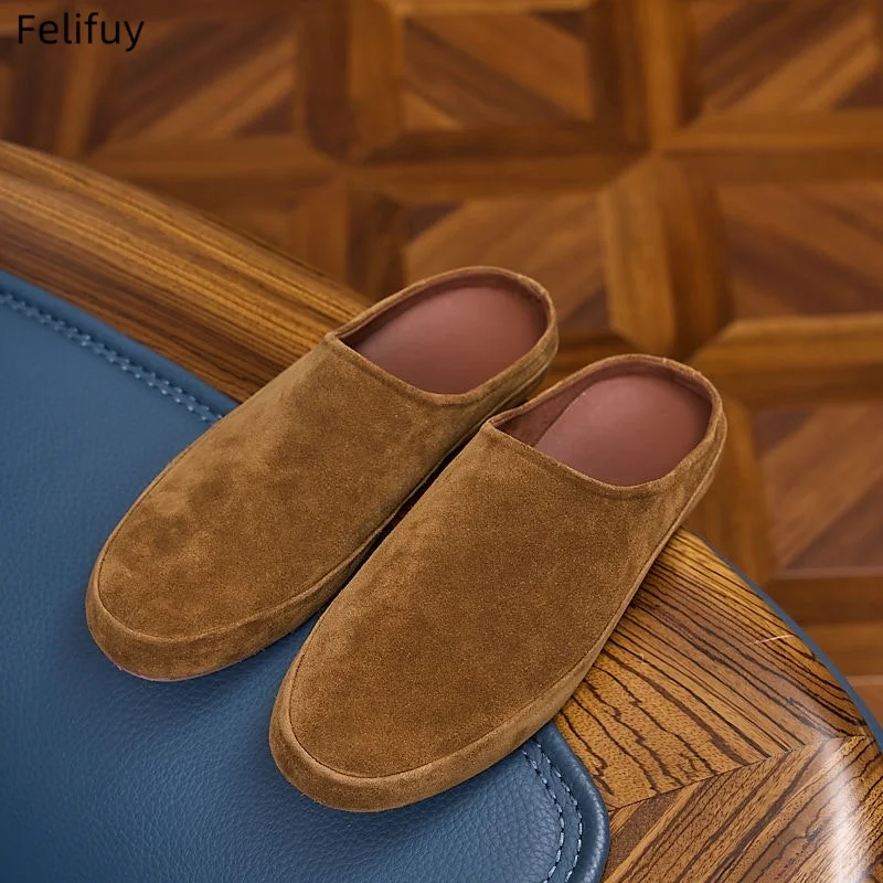 Comfortable Spring Summer Men's Slip On Slippers Soft Bottom Genuine Leather Casual Shoes round Toe Flat Heel Breathable Shoes
Comfortable Spring Summer Men's Slip On Slippers Soft Bottom Genuine Leather Casual Shoes round Toe Flat Heel Breathable Shoes