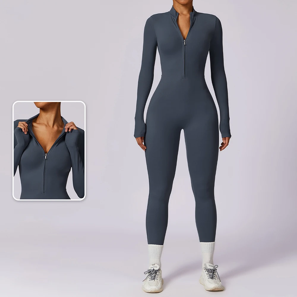 Yoga Jumpsuit Long Sleeved Zipper Training Rompers Sportswear Gym Fitness Workout Clothes Running Sports Long Pants Bodysuits
Yoga Jumpsuit Long Sleeved Zipper Training Rompers Sportswear Gym Fitness Workout Clothes Running Sports Long Pants Bodysuits