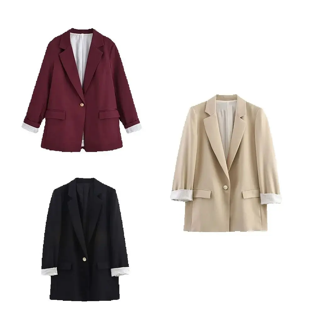 Осенний новый продукт в европейском и американском стиле, женский универсальный пиджак с рукавами и принтом для поездок на работу 
Осенний новый продукт в европейском и американском стиле, женский универсальный пиджак с рукавами и принтом для поездок на работу