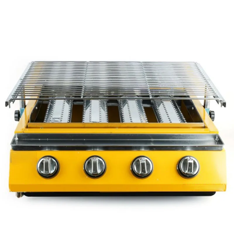 Коммерческий гриль-барбекю, сжиженный нефтяной газ, сковорода, инструмент для барбекю, горелка без масляного дыма, загрязнение, жареное мясо, регулируемая высота, уличный
Коммерческий гриль-барбекю, сжиженный нефтяной газ, сковорода, инструмент для барбекю, горелка без масляного дыма, загрязнение, жареное мясо, регулируемая высота, уличный