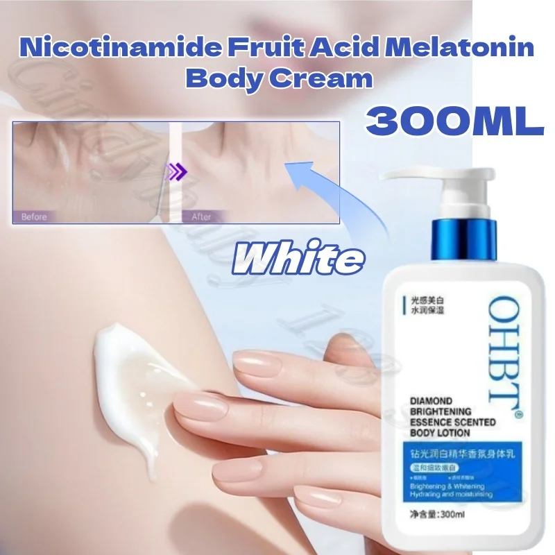 Niacinamide fruit acid melatonin body cream nourishing moisturizing brightening remove chicken skin lasting fragrance 300ml
Niacinamide fruit acid melatonin body cream nourishing moisturizing brightening remove chicken skin lasting fragrance 300ml