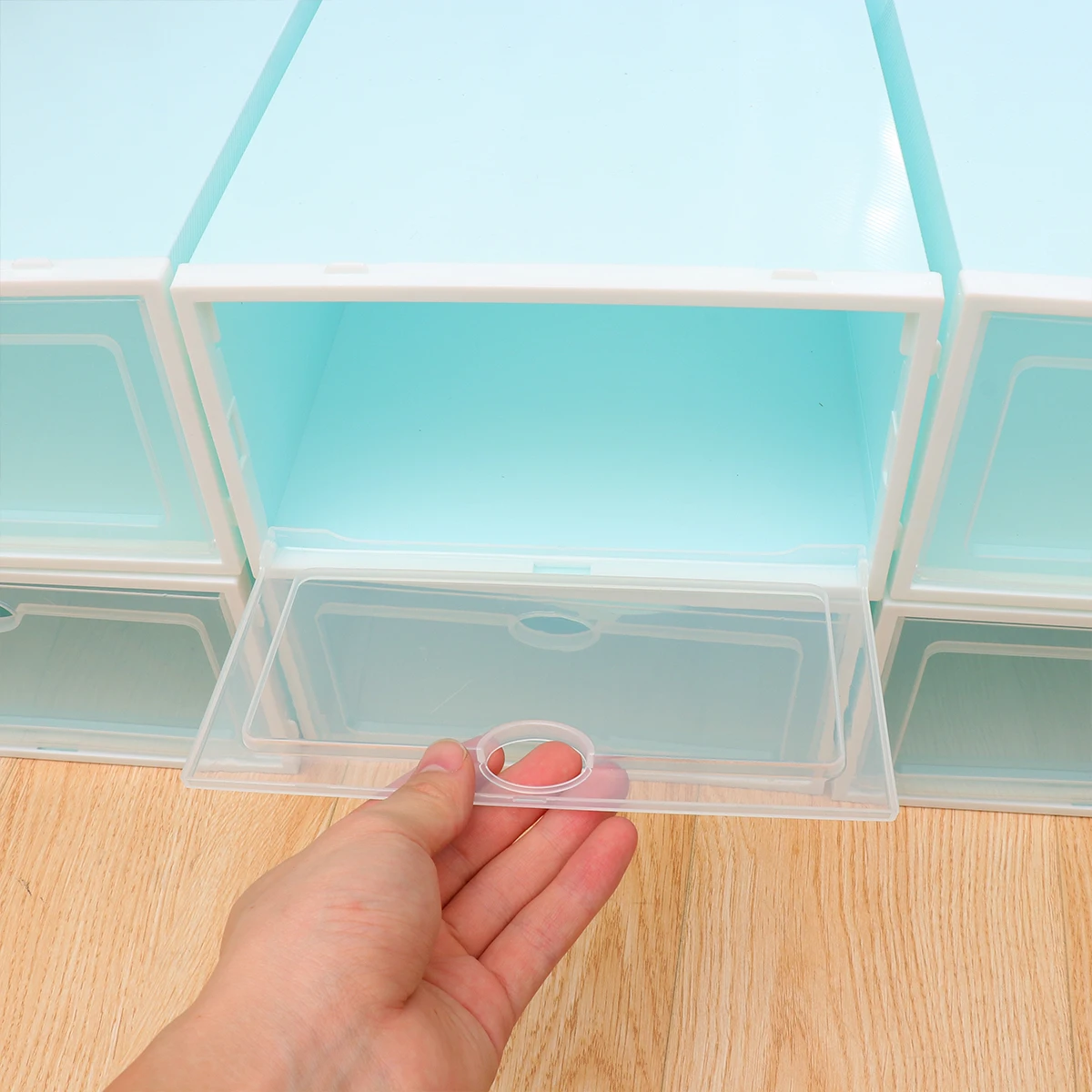 6 PCS Shoe Containers Box Storage Artifact Stackable Racks Men and Women Organizer
6 PCS Shoe Containers Box Storage Artifact Stackable Racks Men and Women Organizer