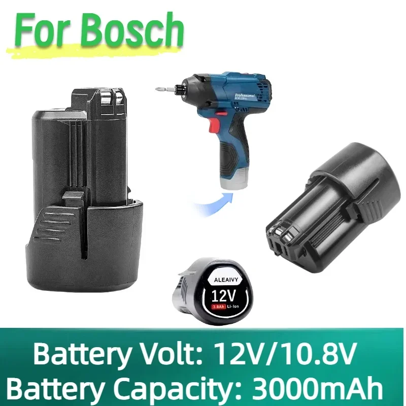 Li-ion Rechargeable Battery for Bosch, Battery Charger, 12V, 10.8V, 3.0Ah, BAT411, BAT411A, BAT412, BAT412A, BAT413, BAT413
Li-ion Rechargeable Battery for Bosch, Battery Charger, 12V, 10.8V, 3.0Ah, BAT411, BAT411A, BAT412, BAT412A, BAT413, BAT413