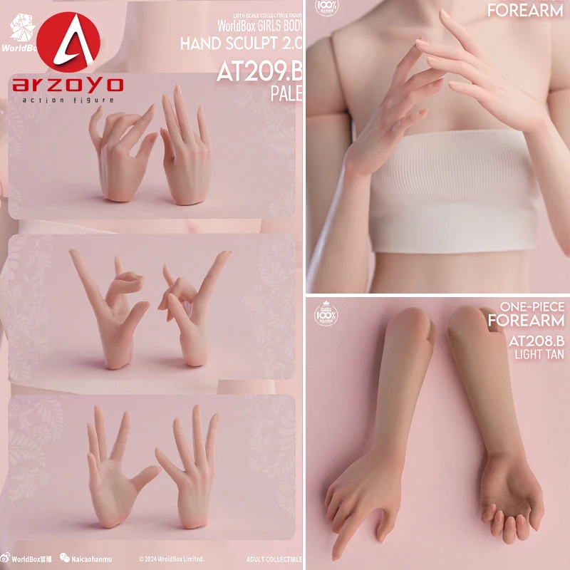 Worldbox 1/6 AT208 One-piece Forearm AT209 Female Hand Shapes Fit 12'' AT201 AT202 AT203 AT206 Soldier Action Figure Body Dolls
Worldbox 1/6 AT208 One-piece Forearm AT209 Female Hand Shapes Fit 12'' AT201 AT202 AT203 AT206 Soldier Action Figure Body Dolls