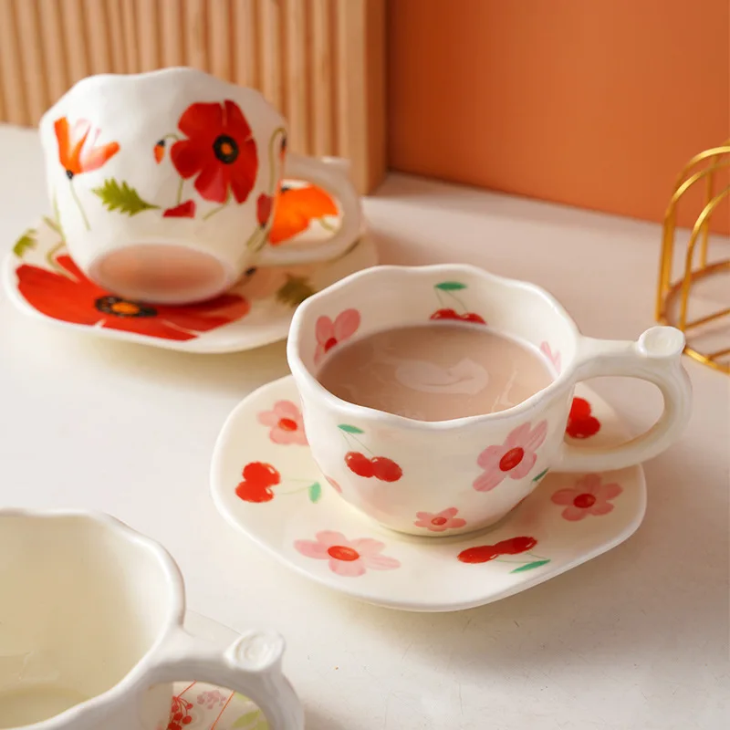 Exquisite Hand-painted Flower Ceramic Cup and Plate Set, Cute Coffee Mug, Office Breakfast Oat Milk Cups, Couple Christmas Gift
Exquisite Hand-painted Flower Ceramic Cup and Plate Set, Cute Coffee Mug, Office Breakfast Oat Milk Cups, Couple Christmas Gift