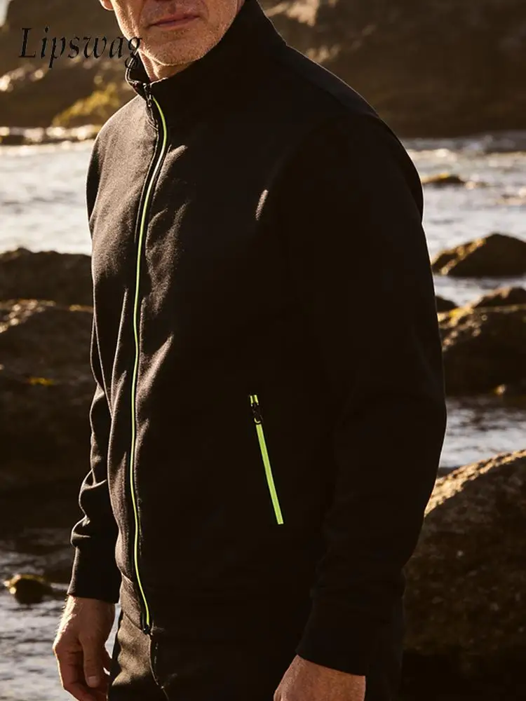 Vintage Stand Collar Zip-up Jacket Men Outerwear 2026 Spring Fall Stylish Contrast Color Sweatshirts Mens Casual Cardigan Tops
Vintage Stand Collar Zip-up Jacket Men Outerwear 2026 Spring Fall Stylish Contrast Color Sweatshirts Mens Casual Cardigan Tops